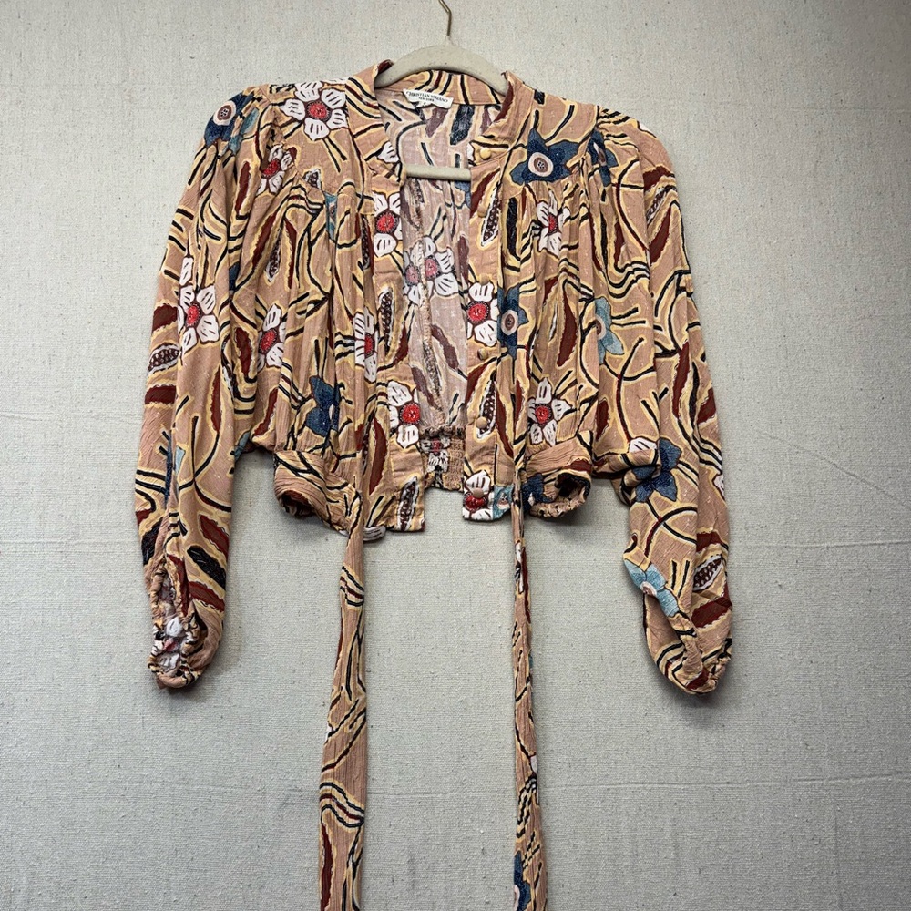 Christian Siriano Multicolor Floral Blouse size S
